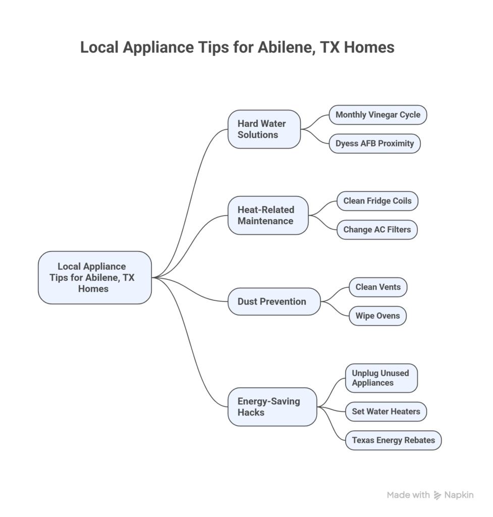 Emergency Appliance Repair Abilene, TX: Fast Fixes for Your Home 25 infographic image about Local Appliance Tips for Abilene, TX Homes.